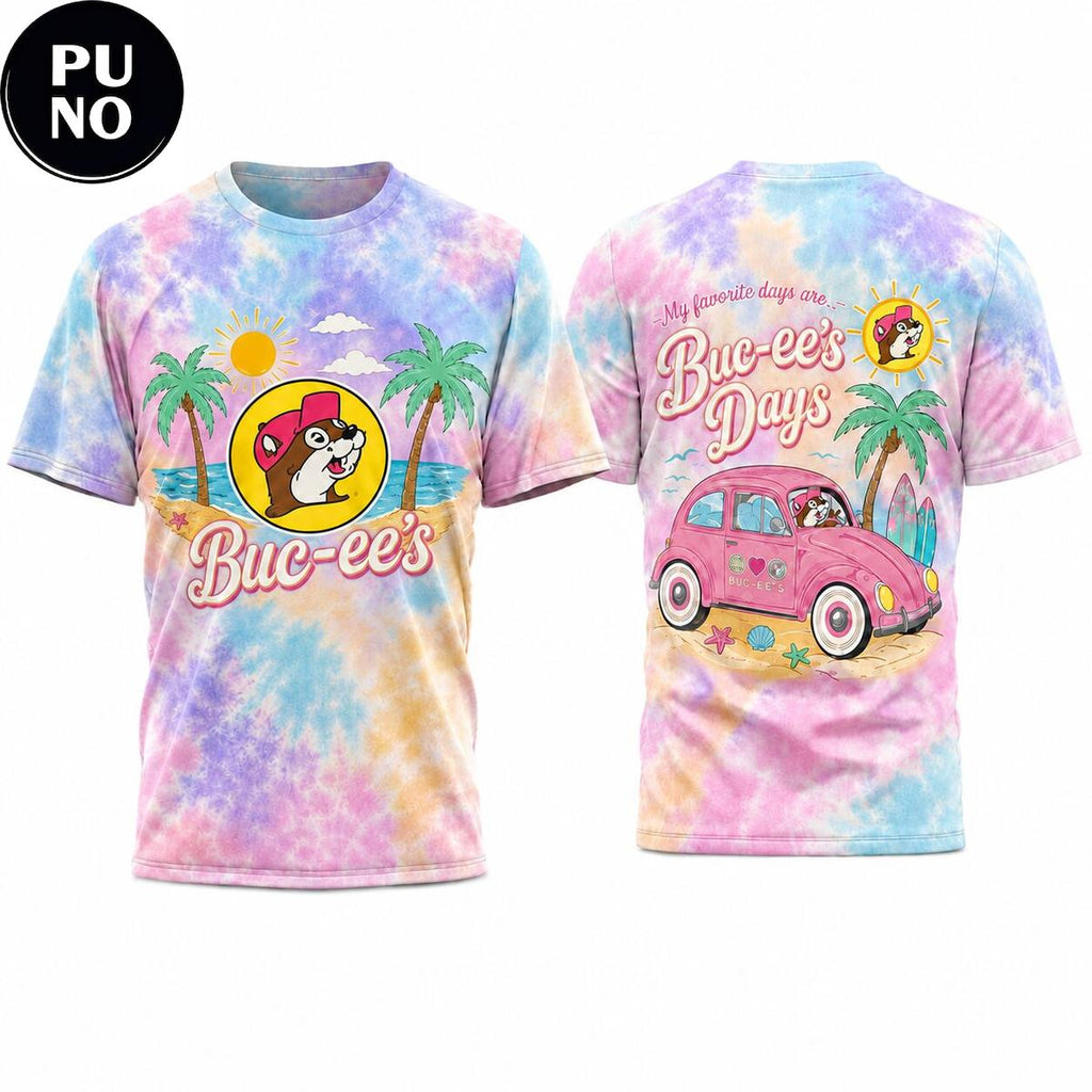 Buc-ee’s Days 2026 Pastel Beach Road Trip Tie-dye T-Shirt