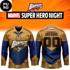 Buffalo Bandits Marvel Super Hero Night 2026  Power of Thanos Personalized Hockey Jersey