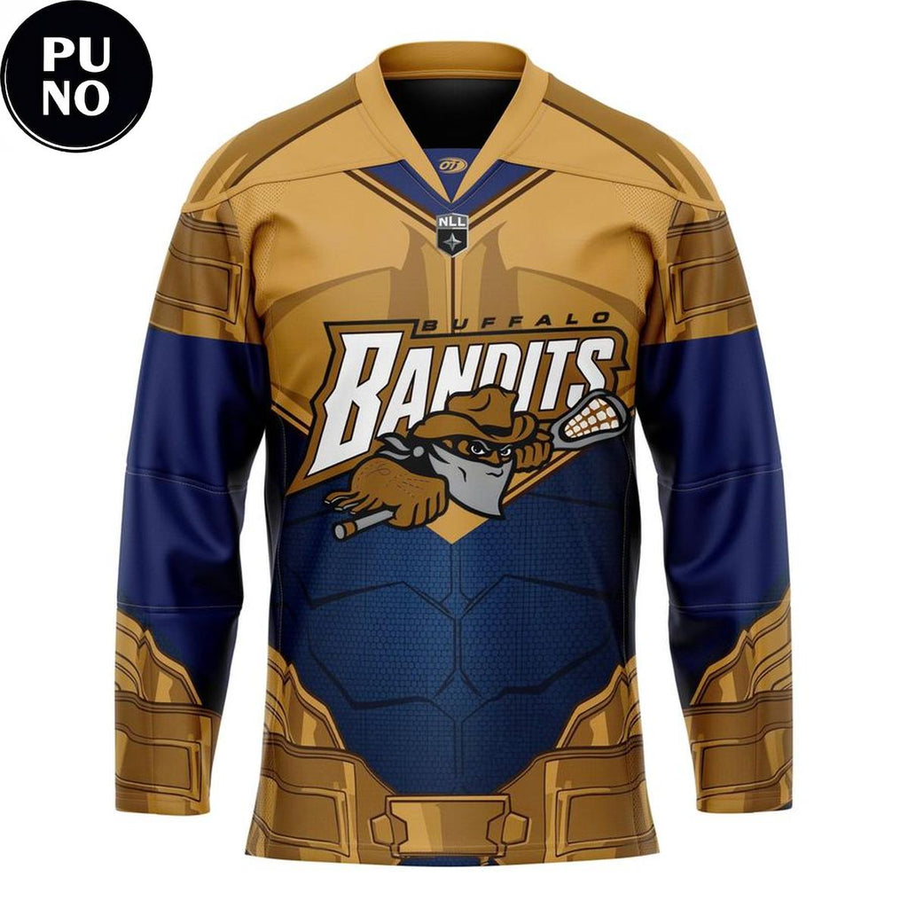Buffalo Bandits Marvel Super Hero Night 2026  Power of Thanos Personalized Hockey Jersey