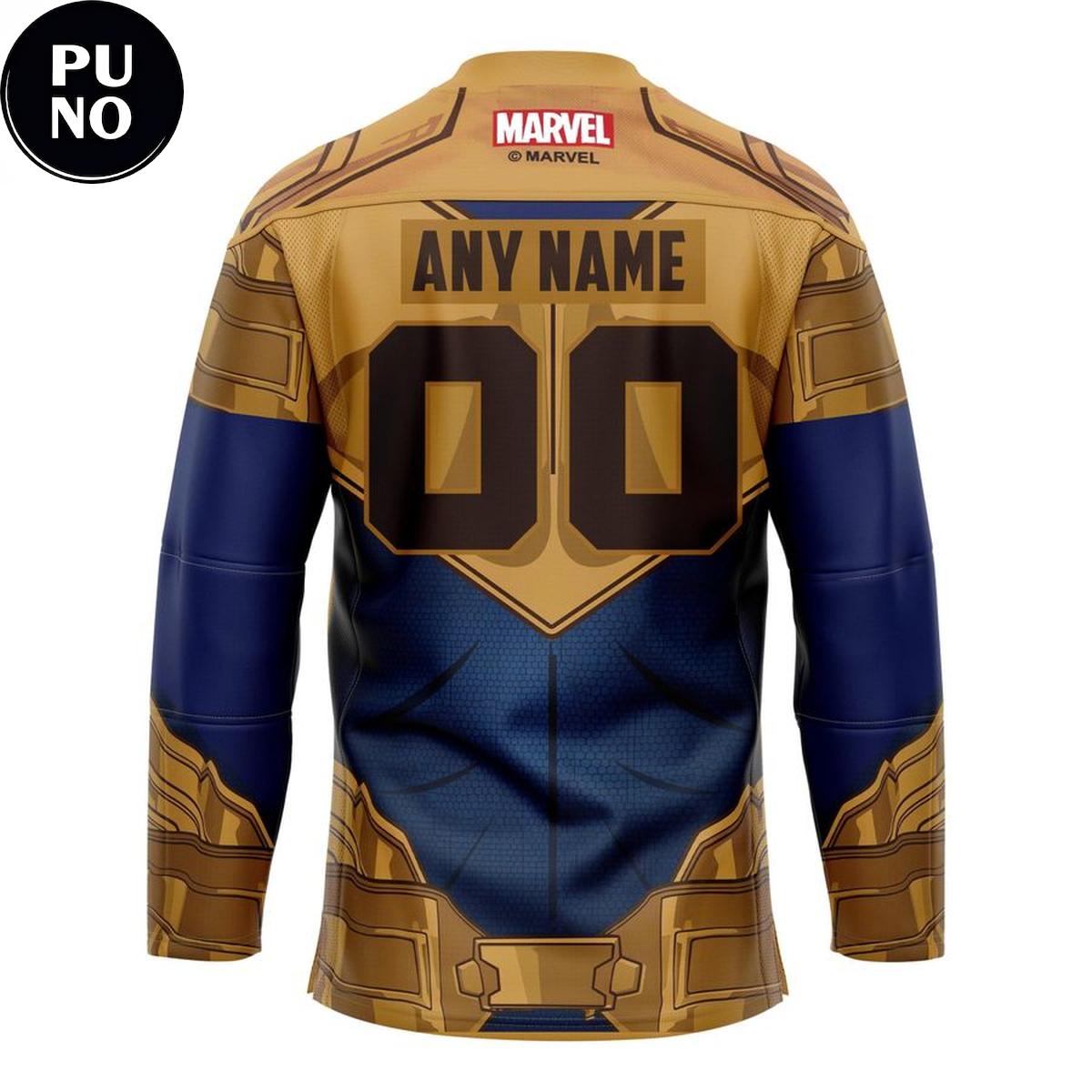 Buffalo Bandits Marvel Super Hero Night 2026  Power of Thanos Personalized Hockey Jersey