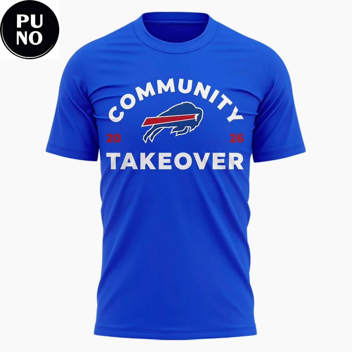 Buffalo Bills 2026 Community Takeover Personalized Hoodie T-Shirt