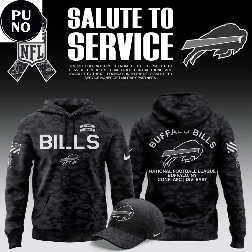 Buffalo Bills 2026 NFL Salute to Service Hoodie T-Shirt