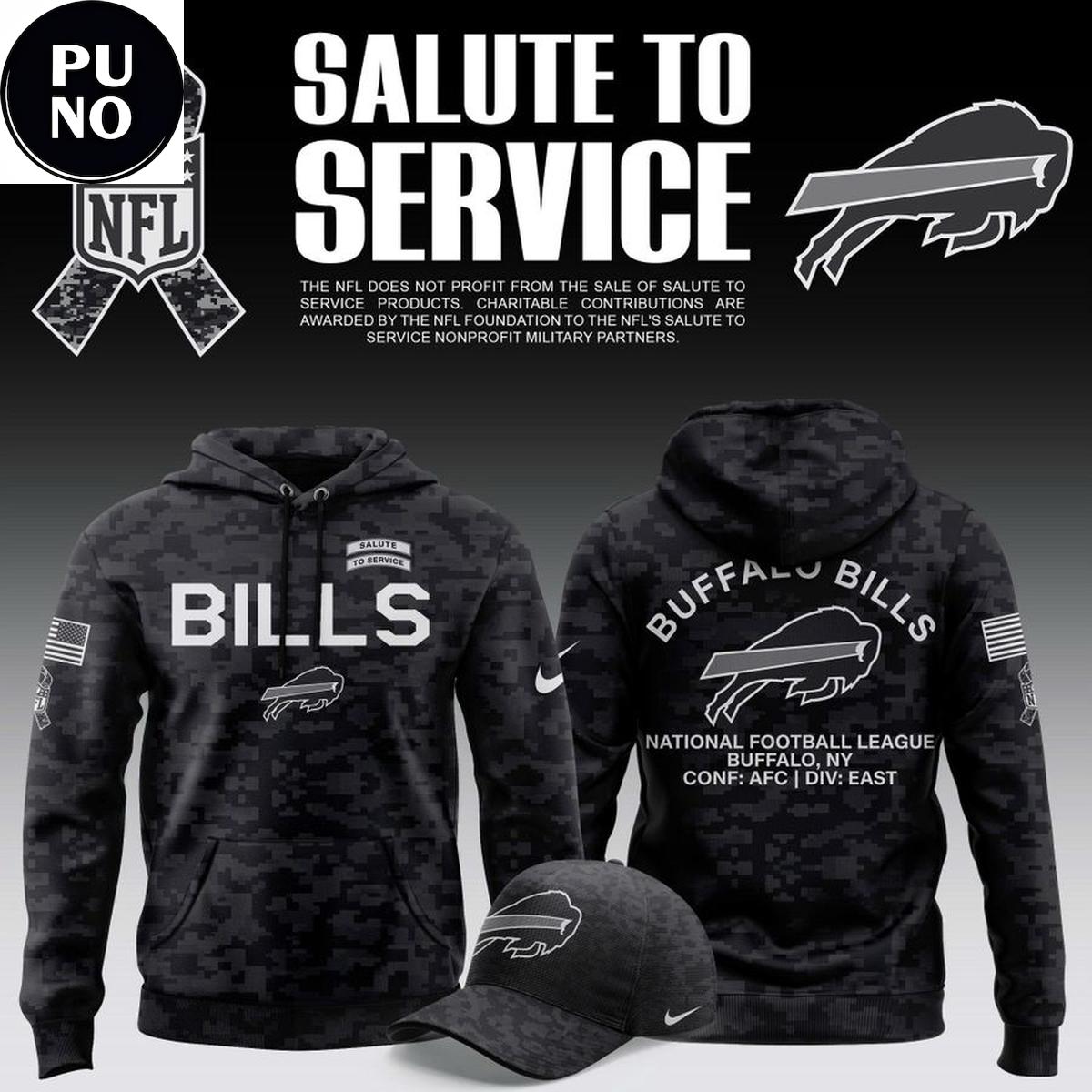Buffalo Bills 2026 NFL Salute to Service Hoodie T-Shirt