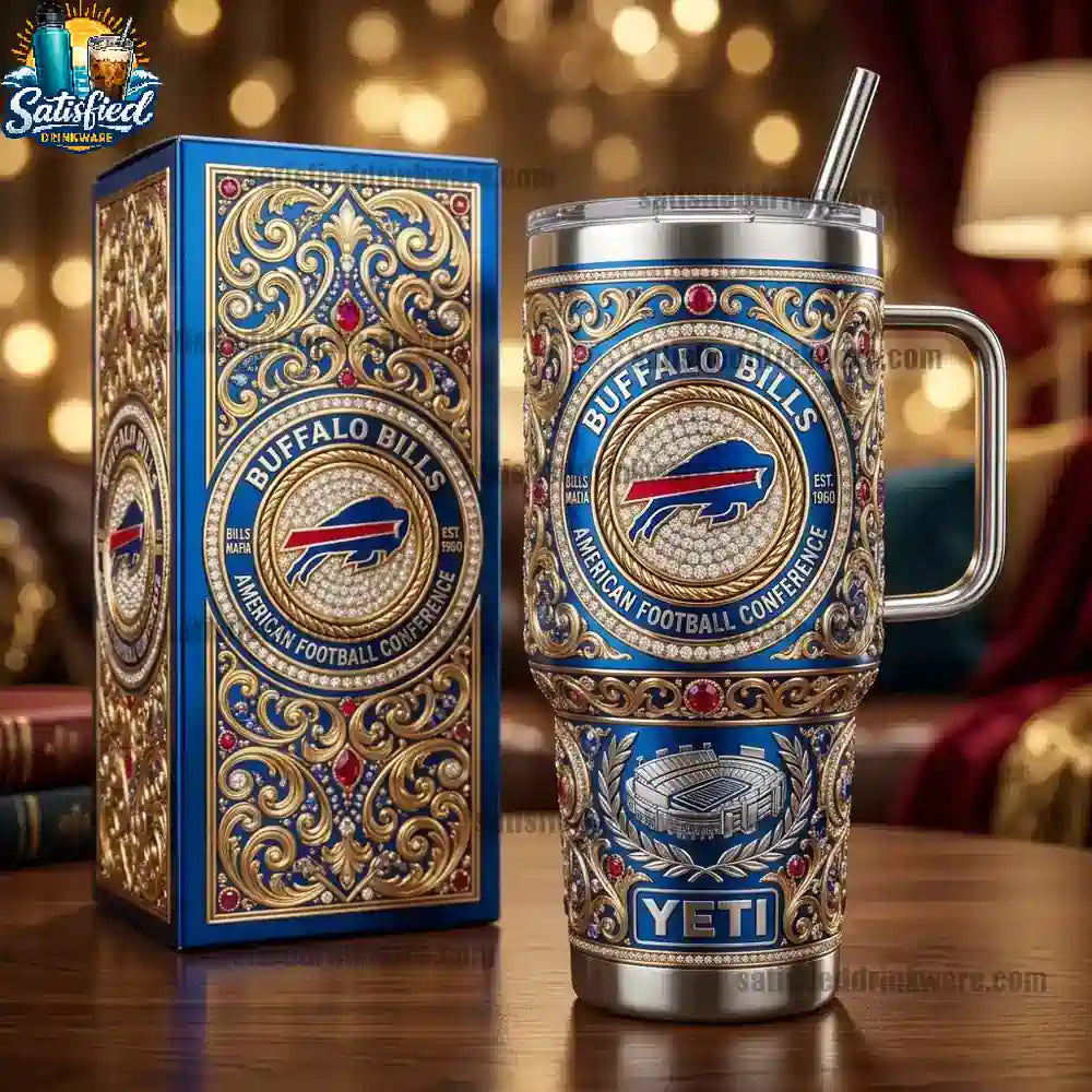 Buffalo Bills 40oz With Lid and Straw Collector Tumbler