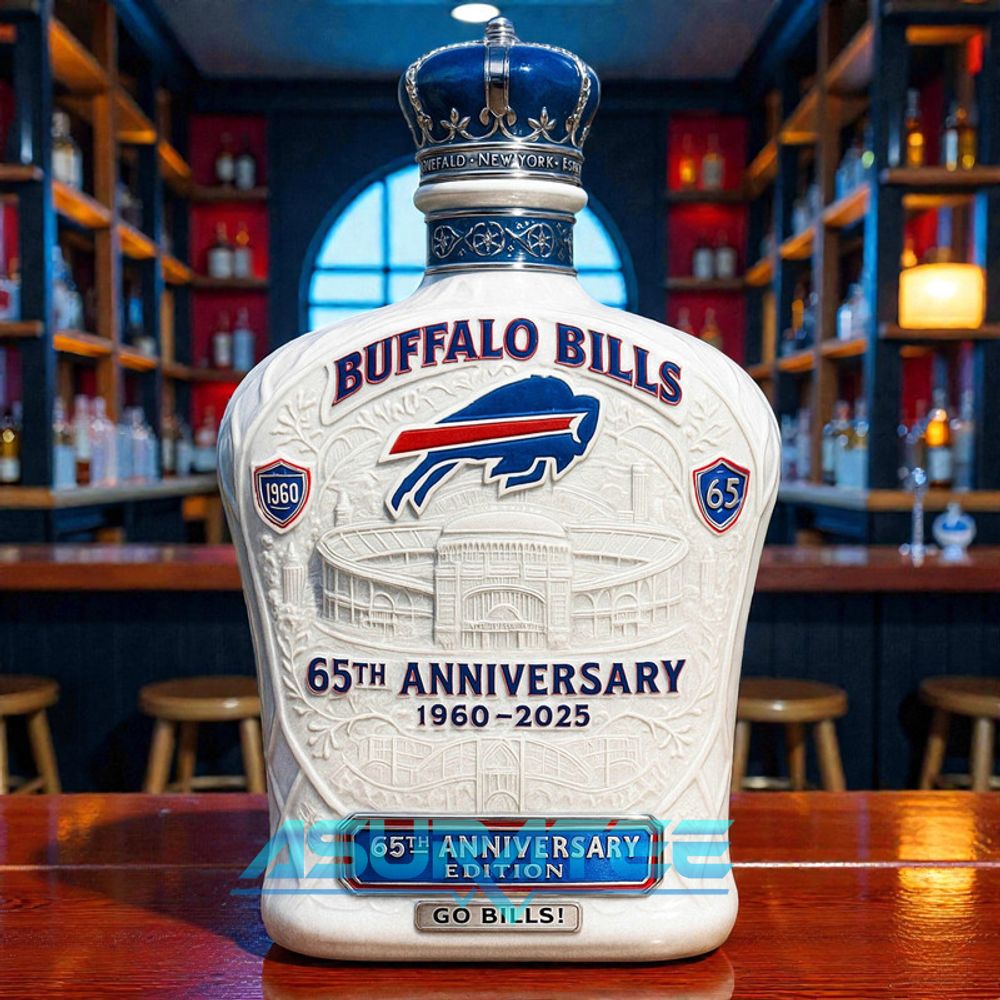 Buffalo Bills 65th Anniversary Edition Whiskey Bottle
