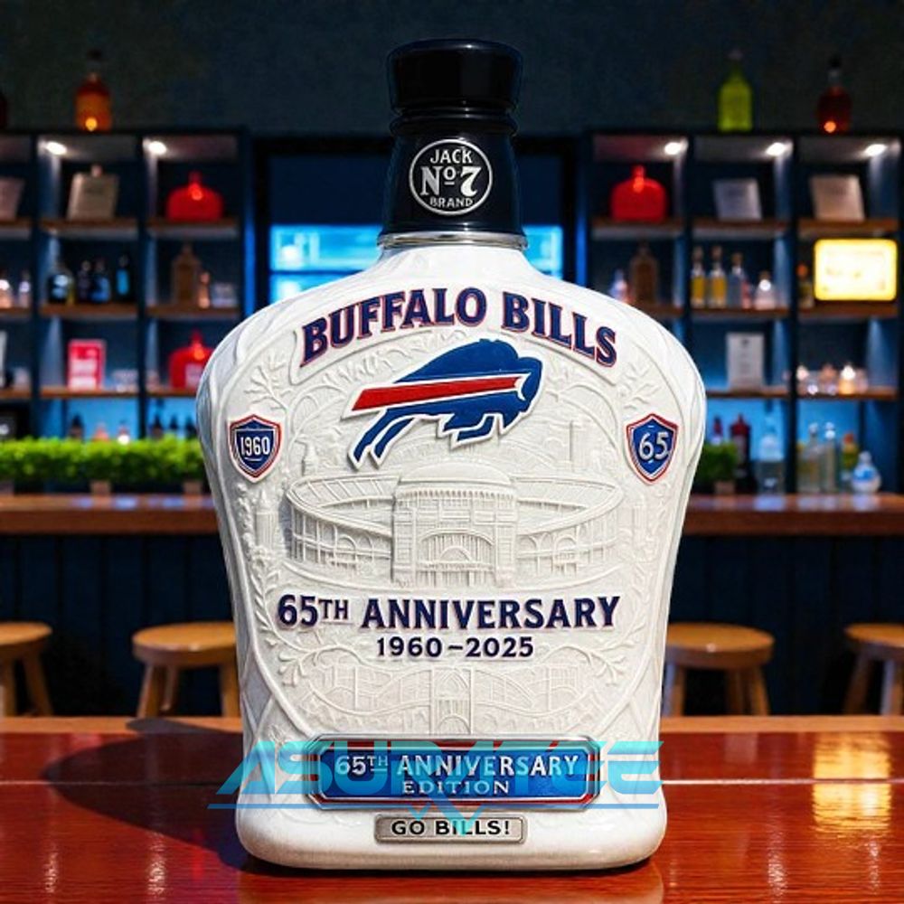 Buffalo Bills 65th Anniversary Edition Whiskey Bottle