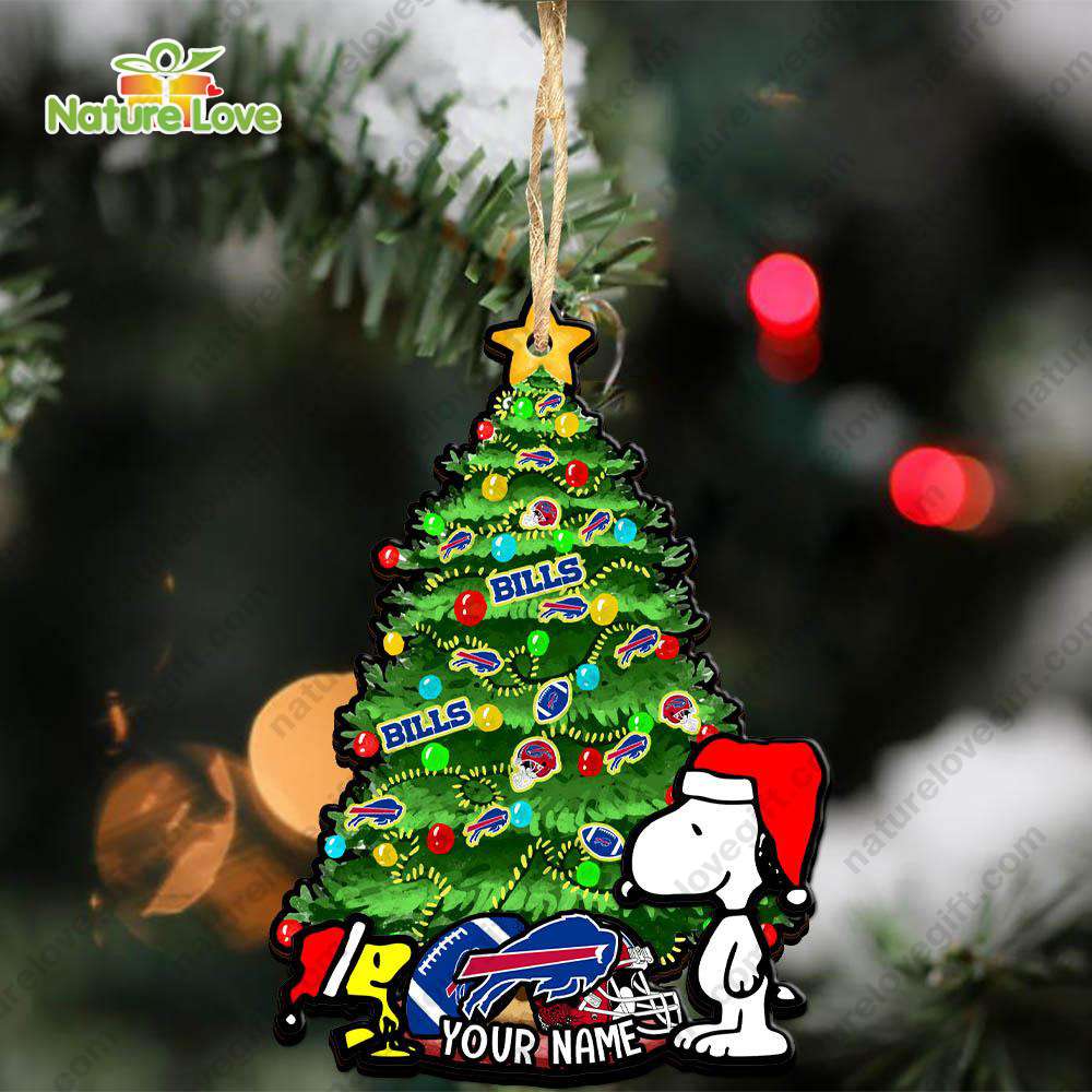 Buffalo Bills Snoopy Peanuts Custom Christmas Ornament Xmas Tree Decorations