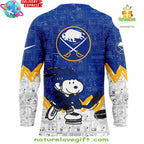 Buffalo Sabres Peanuts Anniversary Limited Edition Hockey Jersey