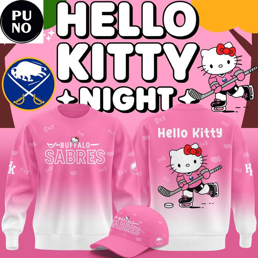 Buffalo Sabres x Hello Kitty Pink Night 2026 Hoodie Shirt