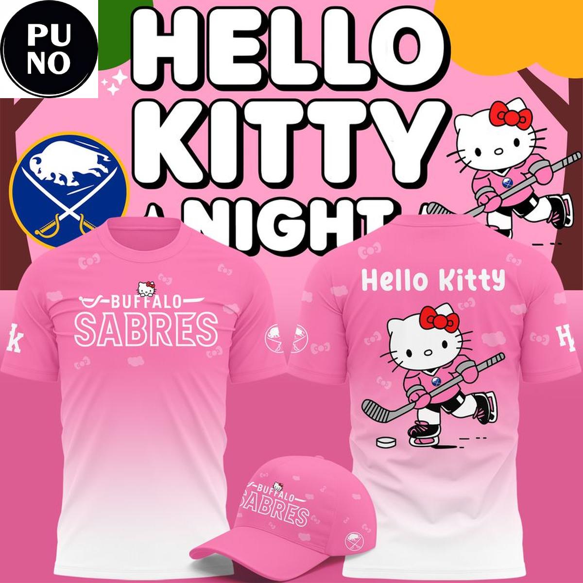 Buffalo Sabres x Hello Kitty Pink Night 2026 Hoodie Shirt