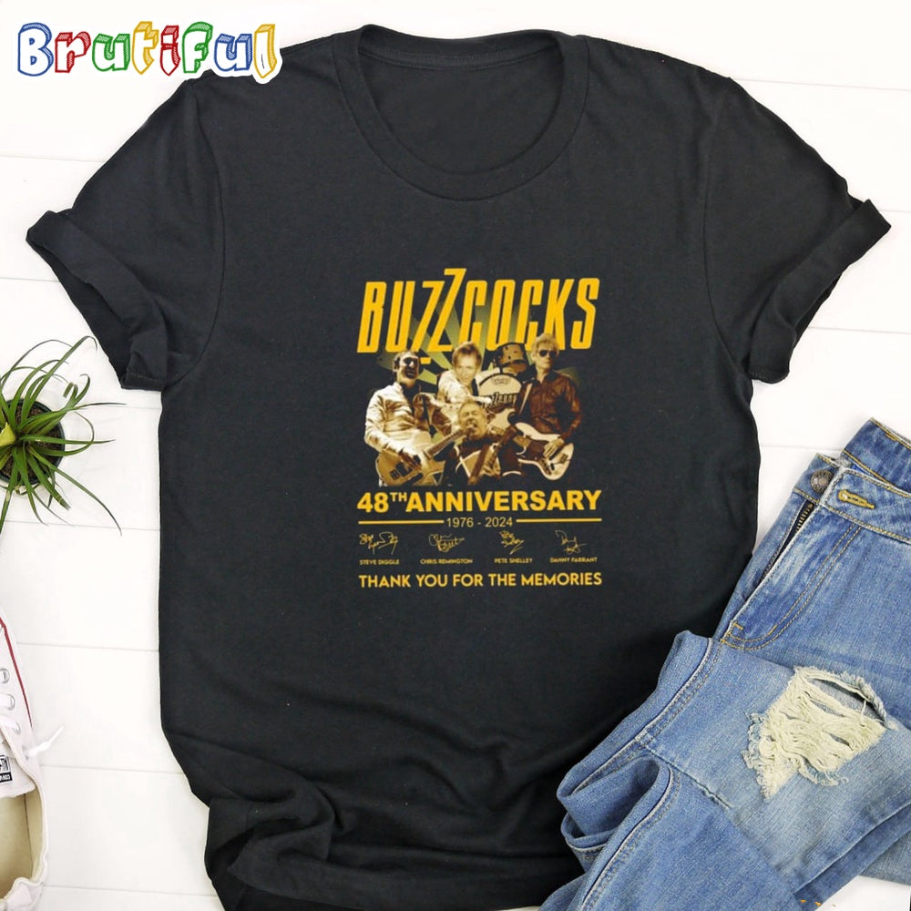 Buzzcocks 48th Anniversary 1976-2024 Thank You For The Memories T Shirt