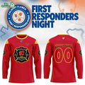 Calgary Flames First Responders Night 2026 Red Hockey Jersey Custom Name, Number