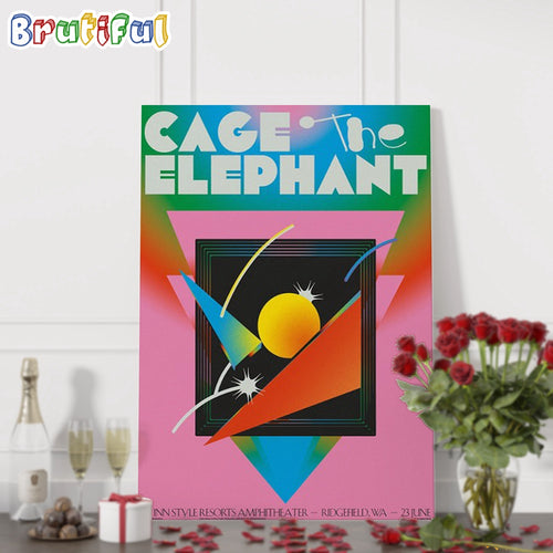 Cage The Elephant June 23 2024 Ridgefield WA Wall Art Poster Canvas