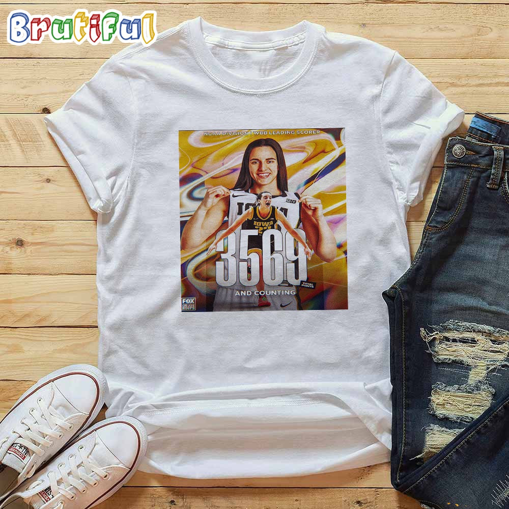 Caitlin Clark 3569 Total Points And Counting NCAA Division I WBB Leading Scorer T-Shirt