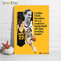 Caitlin Clark Becomes NCAA Womens Basketball All-Time Scoring Leader Poster Canvas