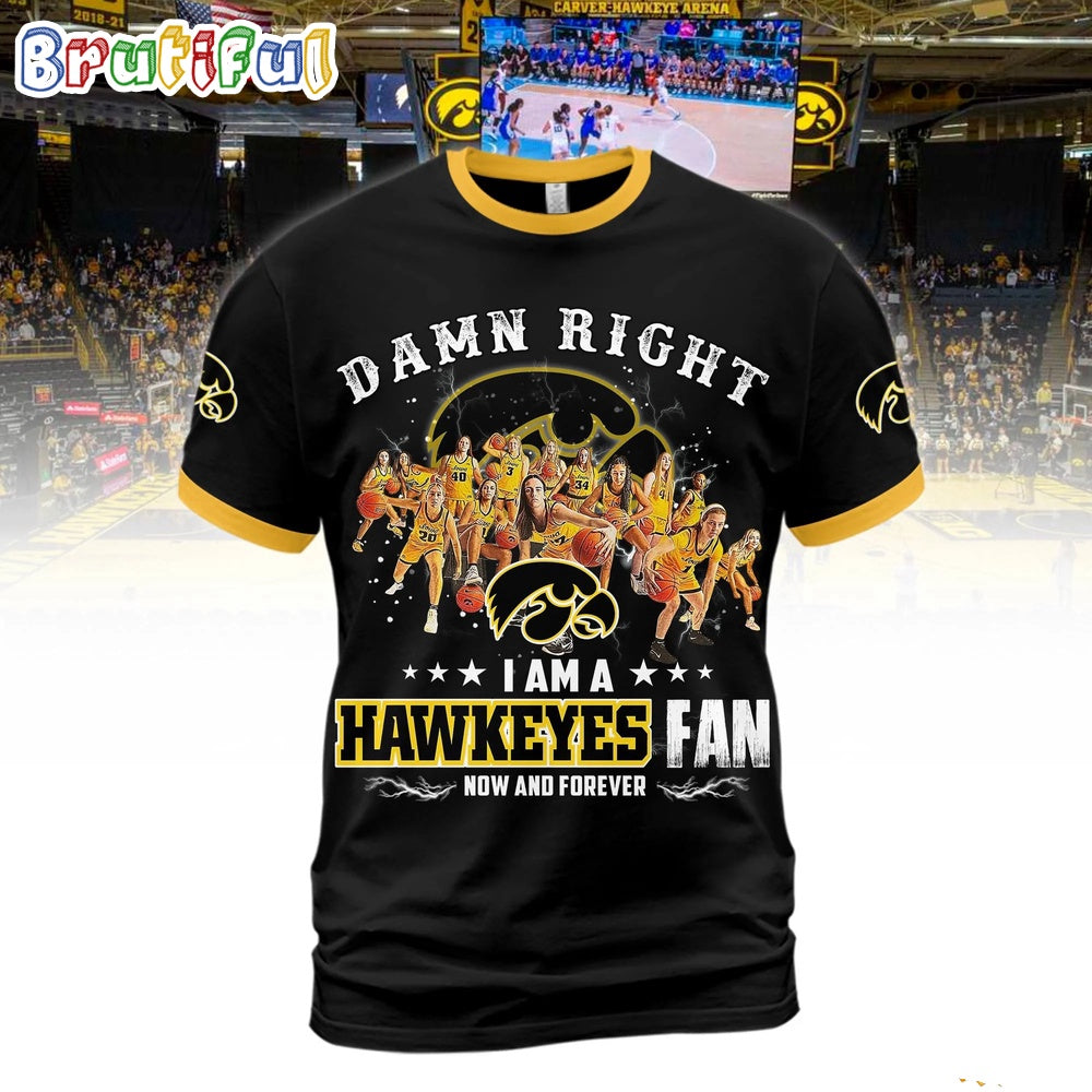 Caitlin Clark Iowa Hawkeyes 2024 NCAA Women’s Basketball Damn Right T Shirt