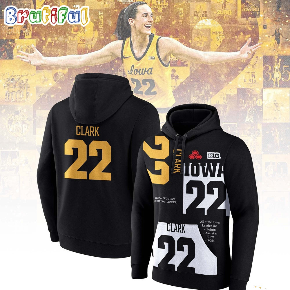 Caitlin Clark Iowa Hawkeyes NCAA All-time Leading Scored Hoodie