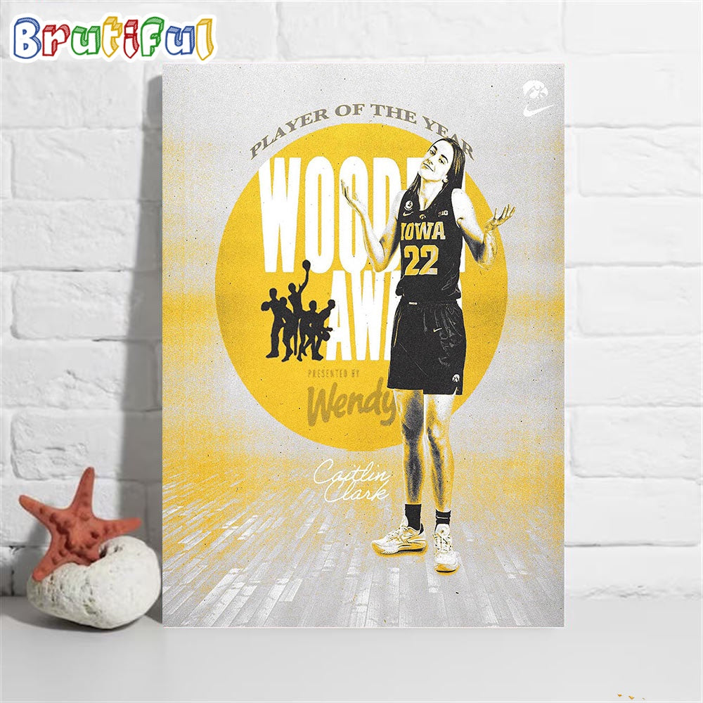 Caitlin Clark Is The Winner Of The Wooden Award Poster Canvas