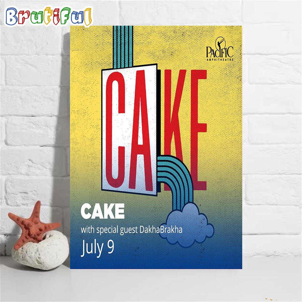 Cake Pacific Amphitheatre July 9 2024 Poster Canvas