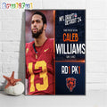 Caleb Williams To Picked 1 By Chicago Bears NFL Draft Detroit 2024 Wall Art Poster Canvas
