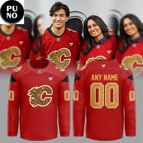 Calgary Flames South Asian Celebration Night 2026 Personalized Hockey Jersey