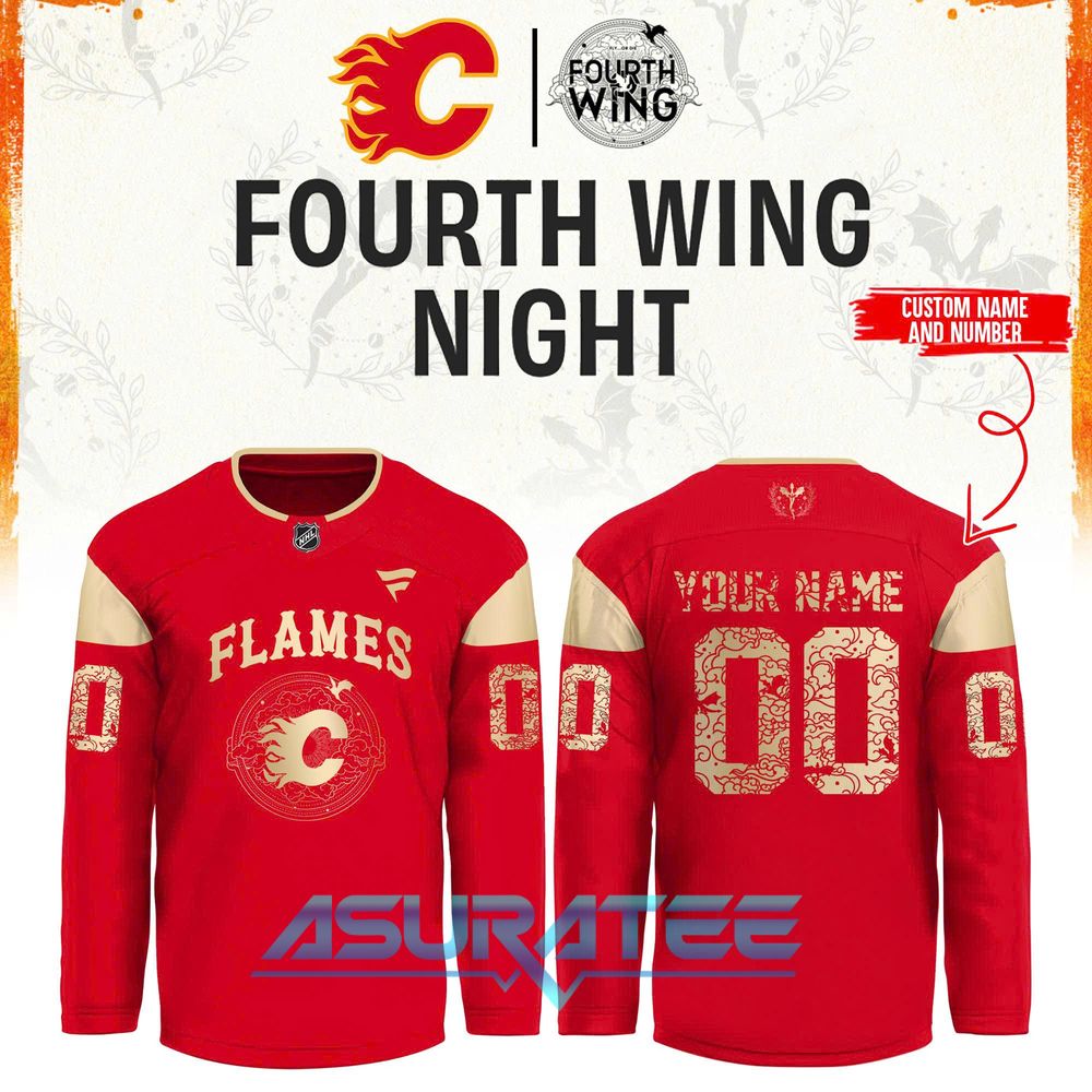 Calgary Flames x Fourth Wing Night 2026 Hockey Jersey