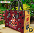 Calgary Flames NHL Minnie Women Leather Hand Bag