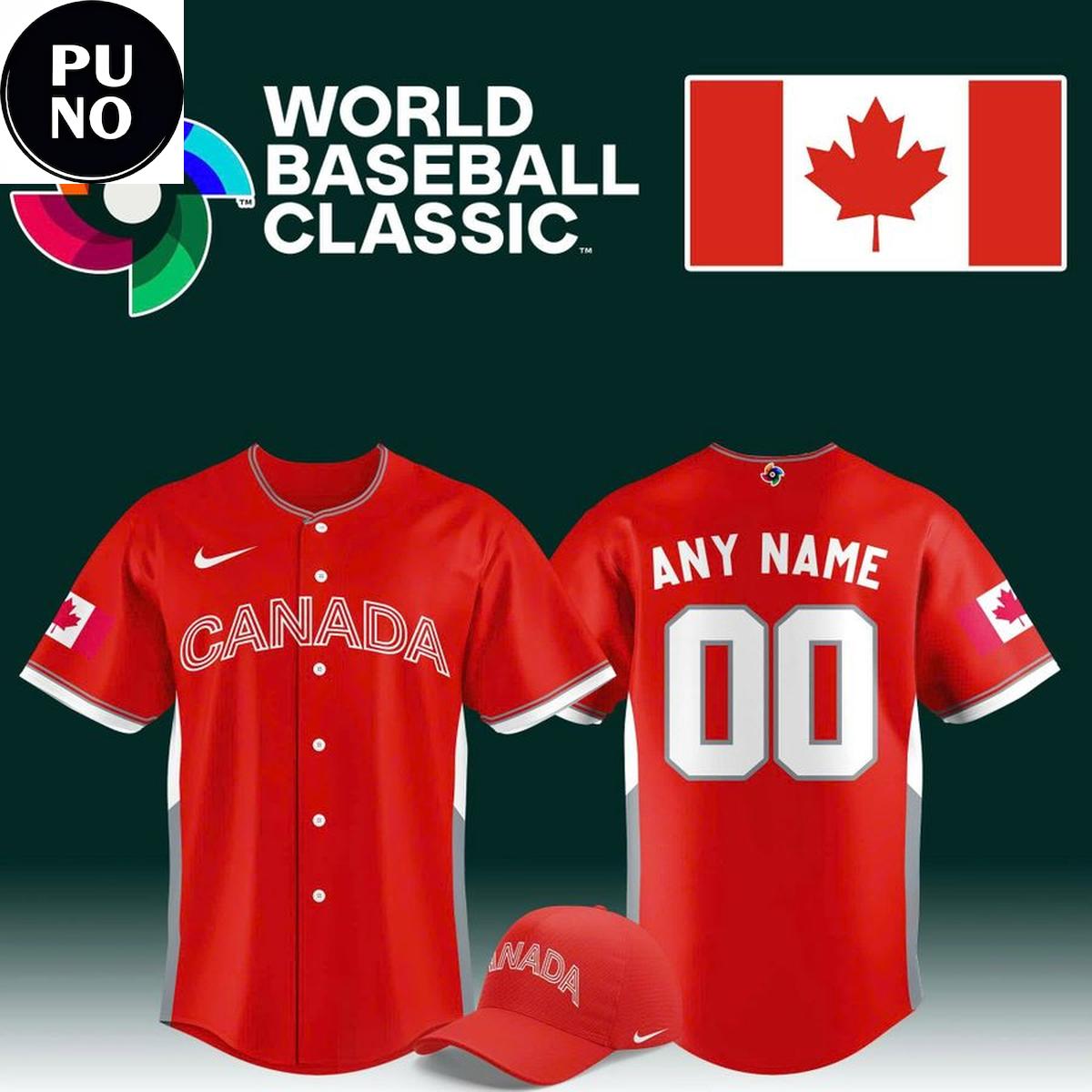 Canada National Baseball Team 2026 World Baseball Classic Personalized Baseball Jersey