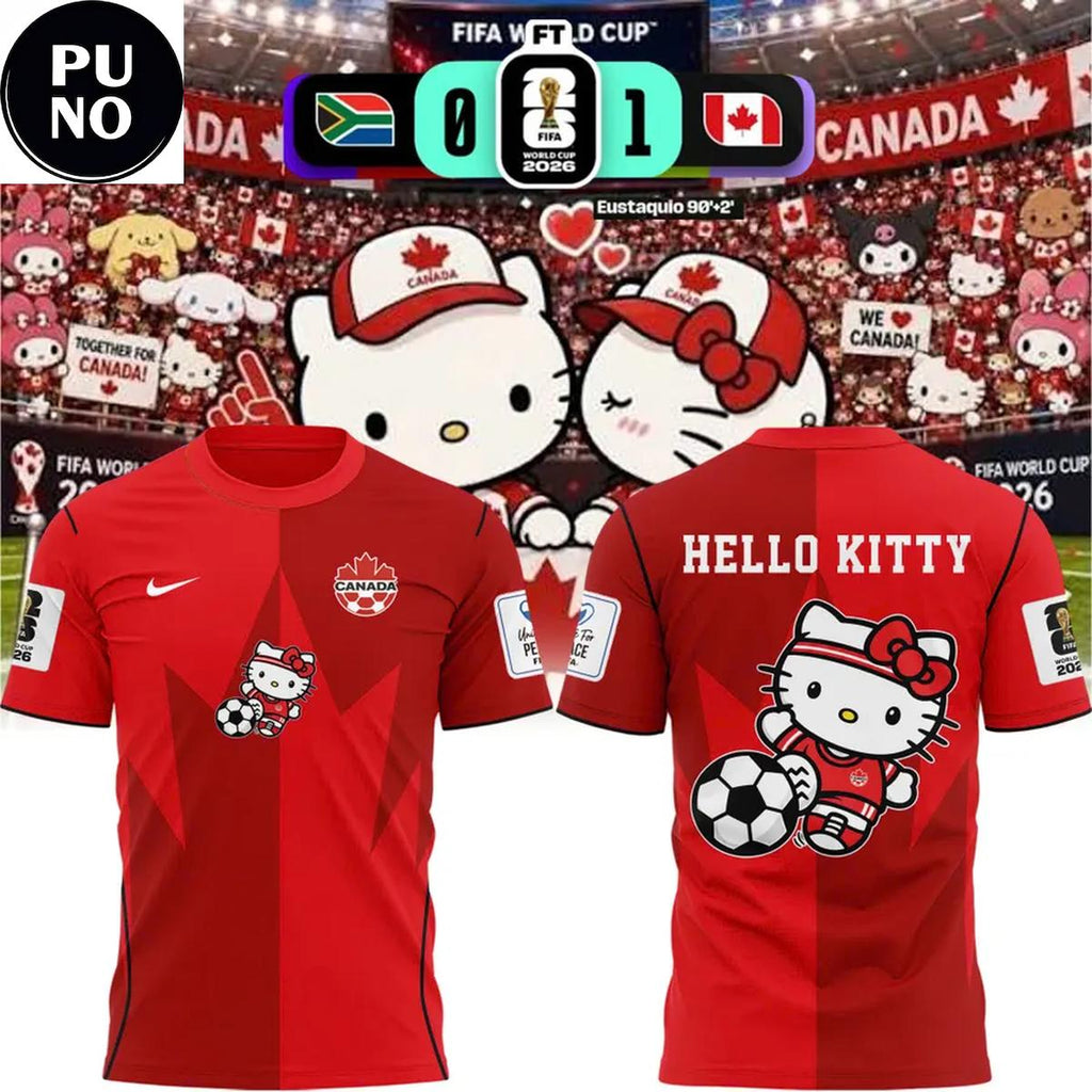 Canada National Soccer x Hello Kitty FiFa World Cup 2026 T-shirt