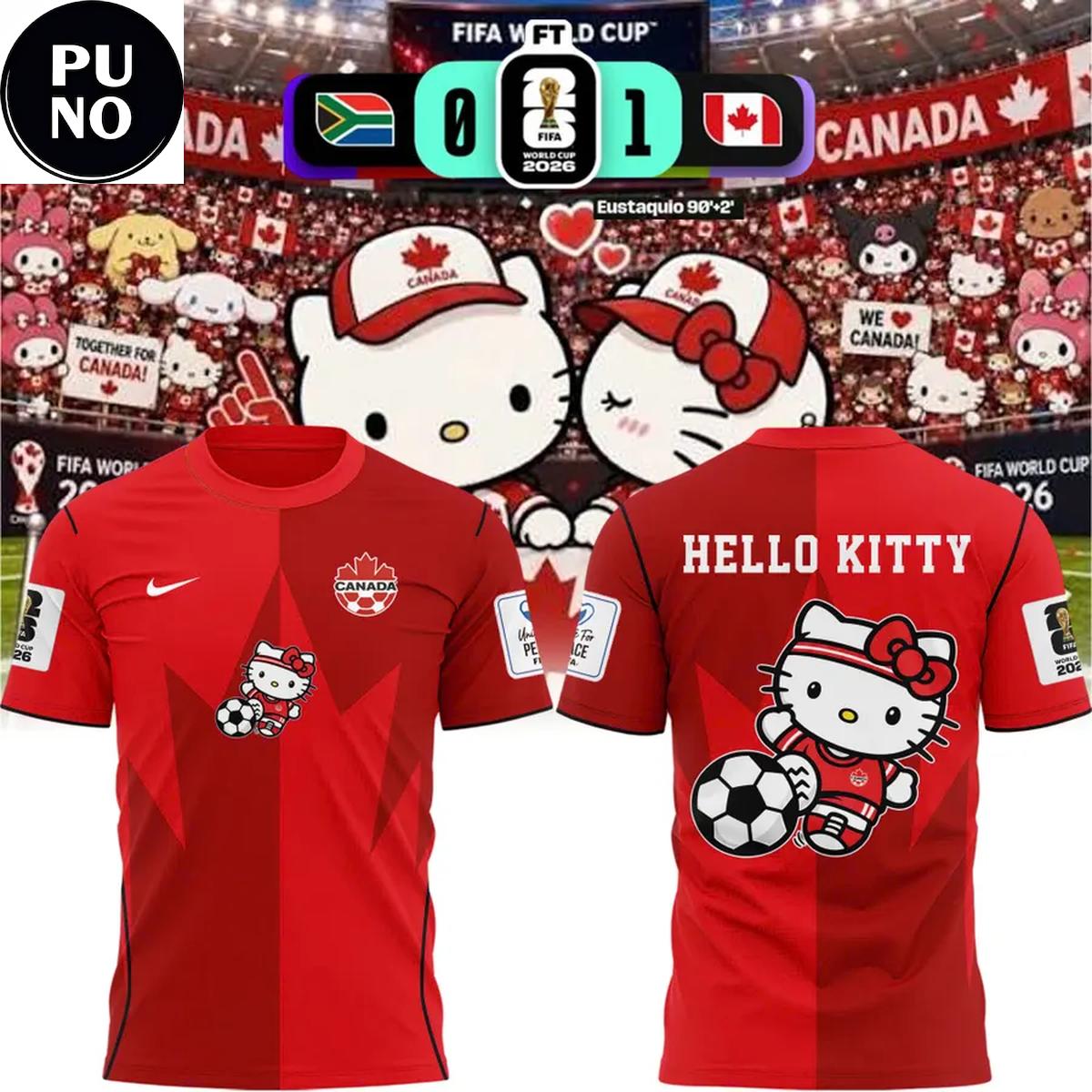 Canada National Soccer x Hello Kitty FiFa World Cup 2026 T-shirt