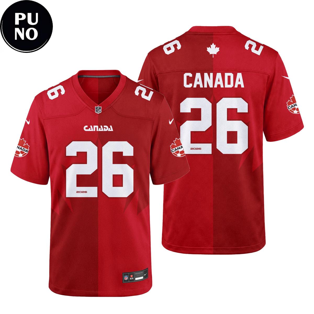 Canada National Team 2026 World Cup Personalized Football Jersey