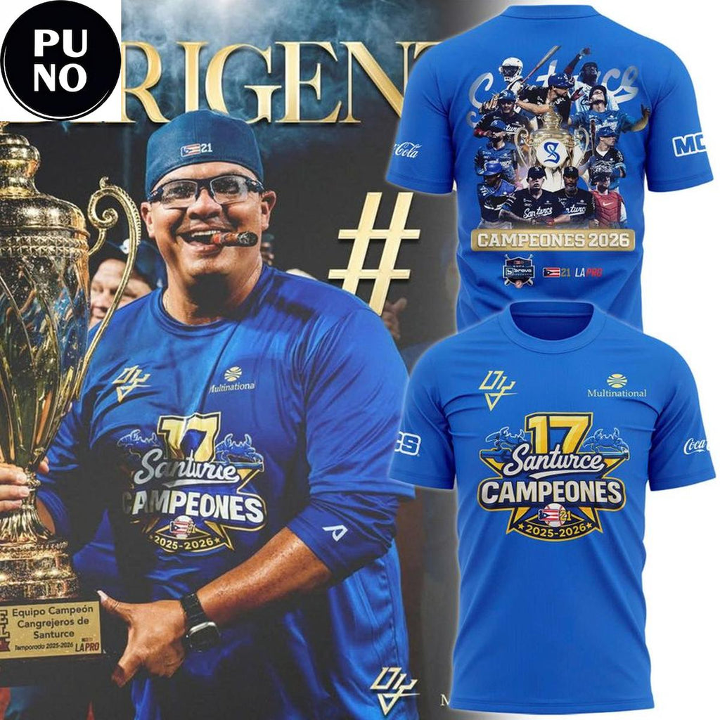 Cangrejeros de Santurce 2026 Campeon de la LBPRC Hoodie T-Shirt