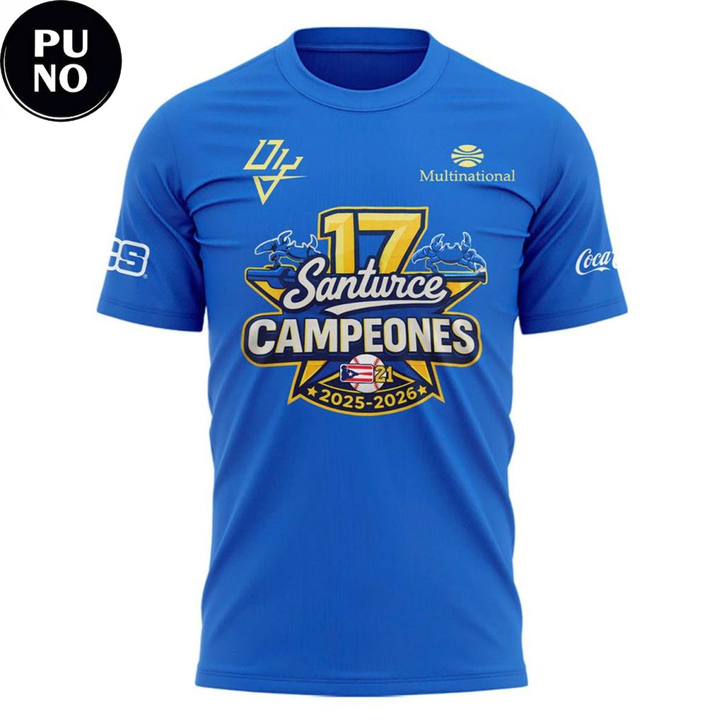 Cangrejeros de Santurce 2026 Campeon de la LBPRC Hoodie T-Shirt