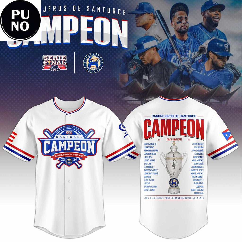 Cangrejeros de Santurce Campion Serie Final 2026 Baseball Jersey