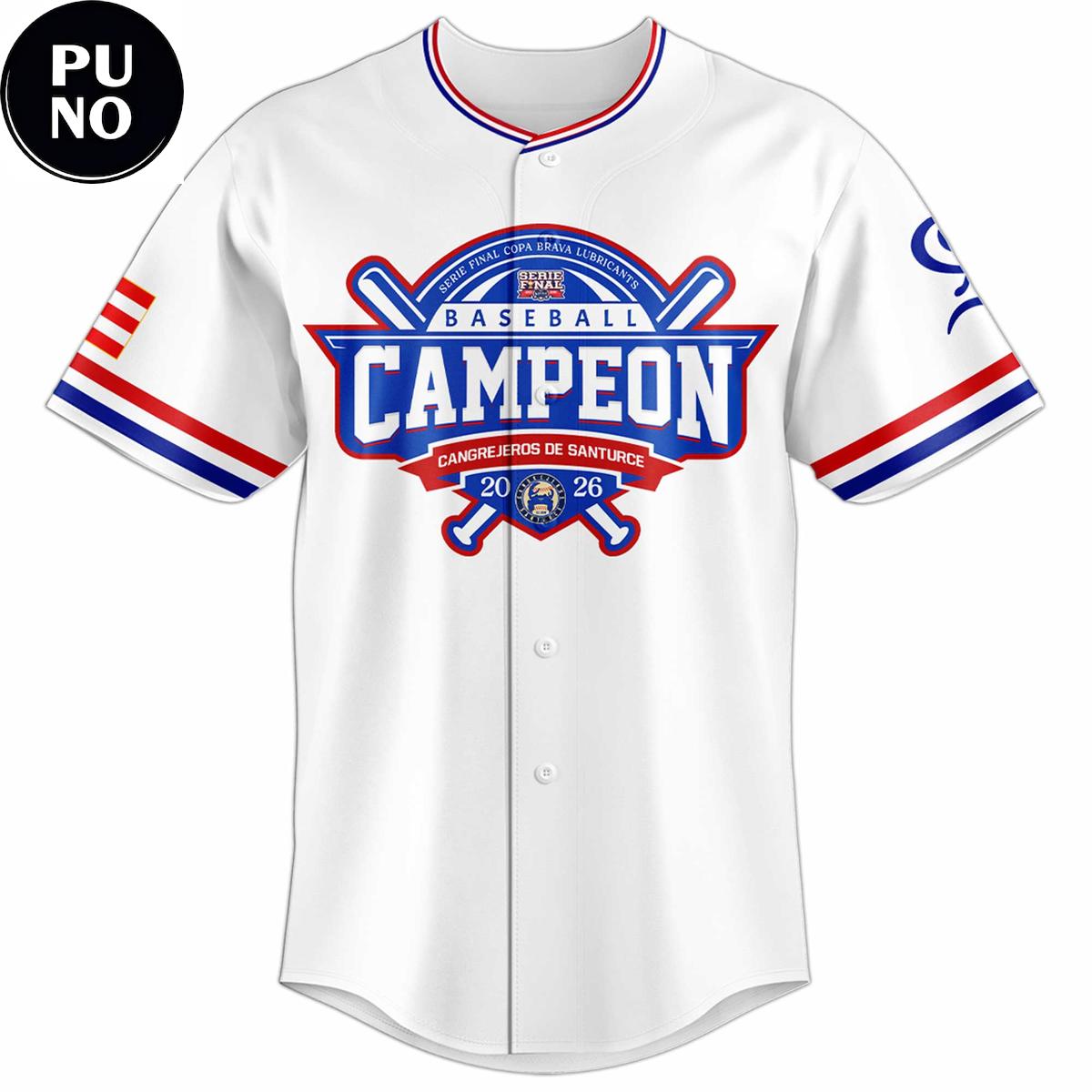 Cangrejeros de Santurce Campion Serie Final 2026 Baseball Jersey