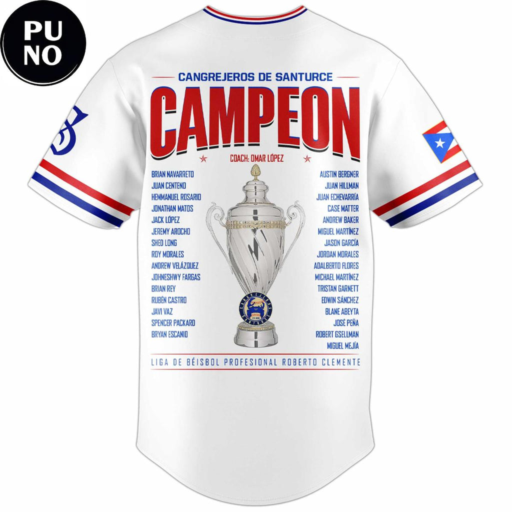 Cangrejeros de Santurce Campion Serie Final 2026 Baseball Jersey