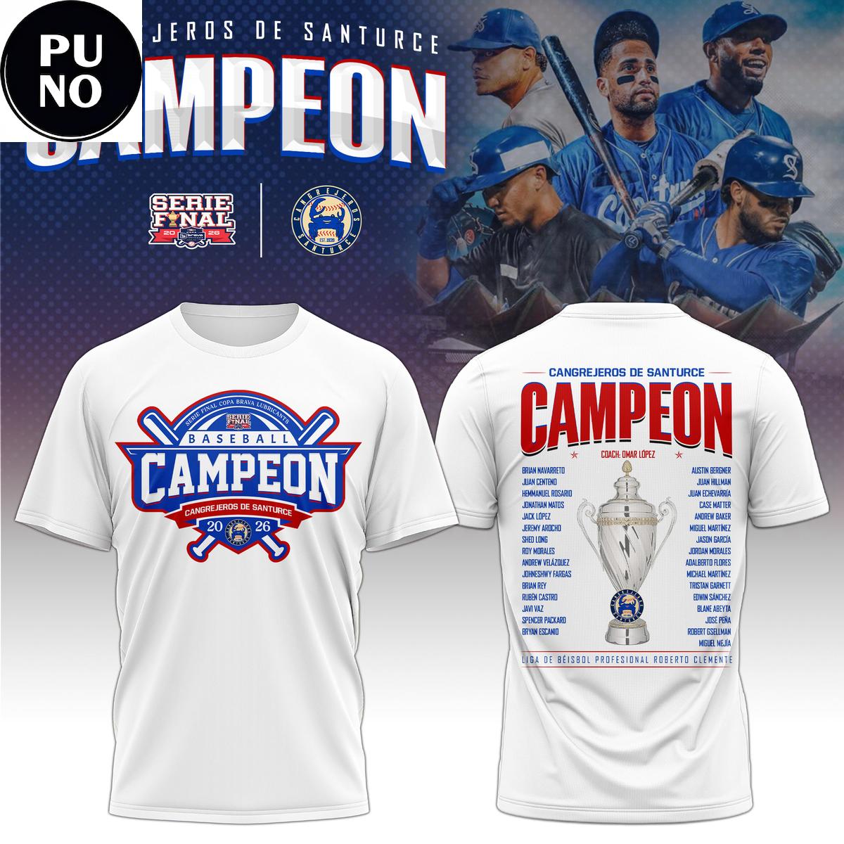 Cangrejeros de Santurce Campion Serie Final 2026 Hoodie Shirt