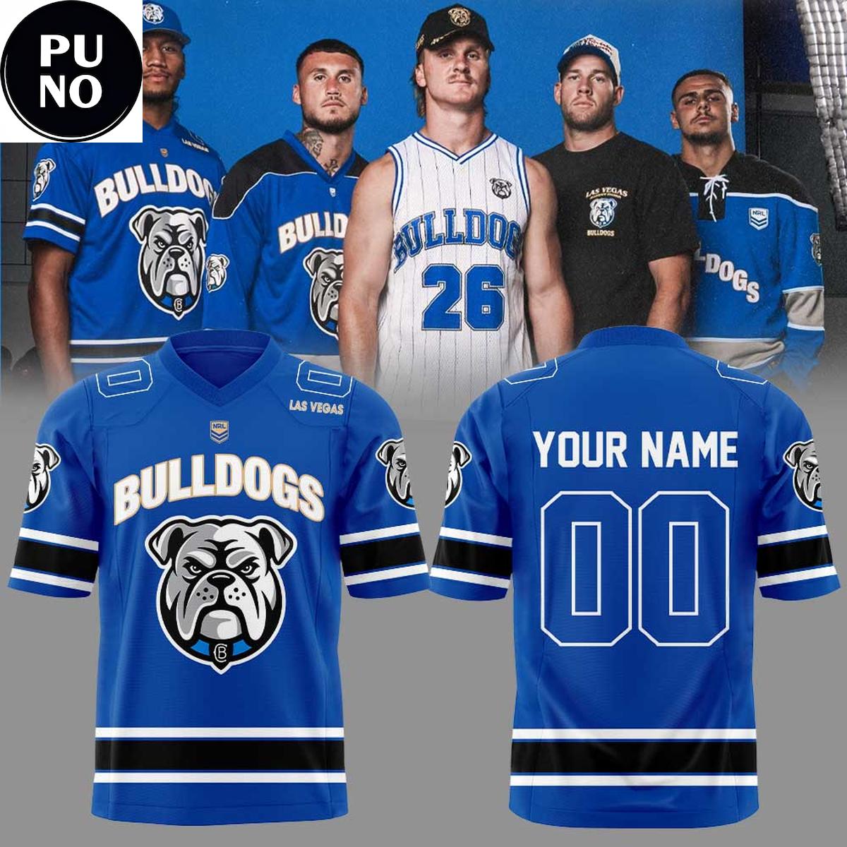 Canterbury-Bankstown Bulldogs NRL 2026 Las Vegas Personalized Football Jersey