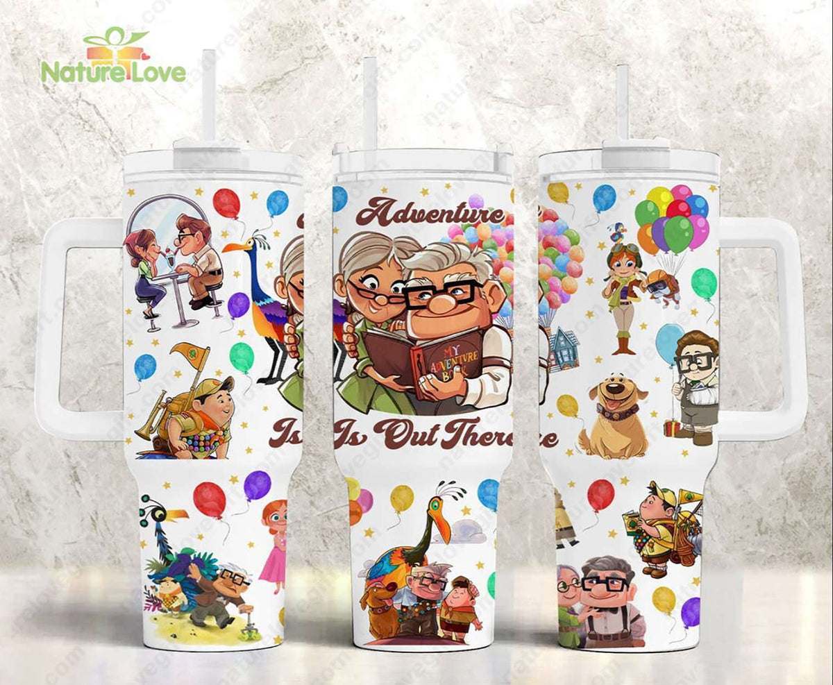 Disney Carl And Ellie 40oz Tumbler Stanley Quencher Valentine Days Gift