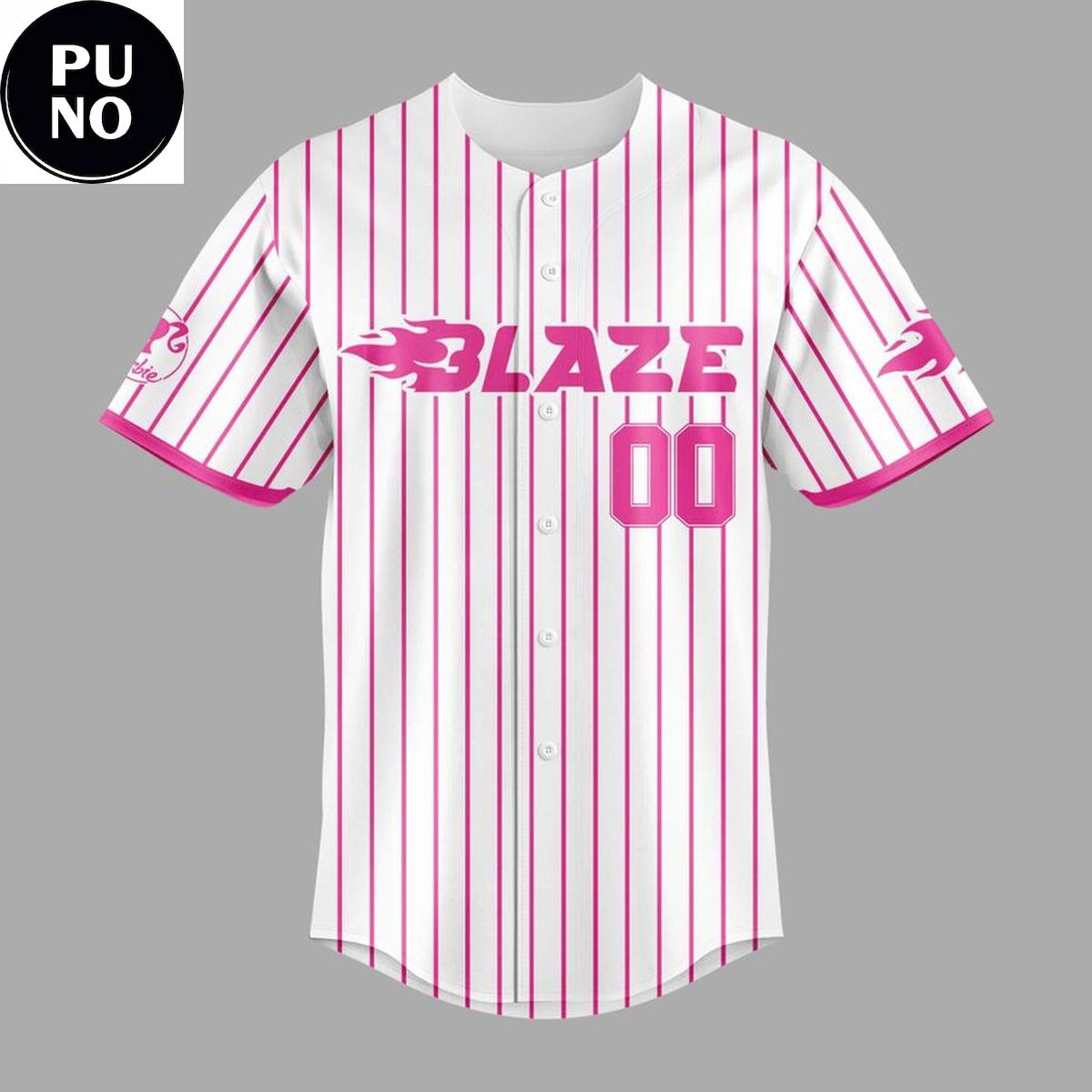 Carolina Blaze x Barbie Game Day 2026 Personalized Baseball Jersey