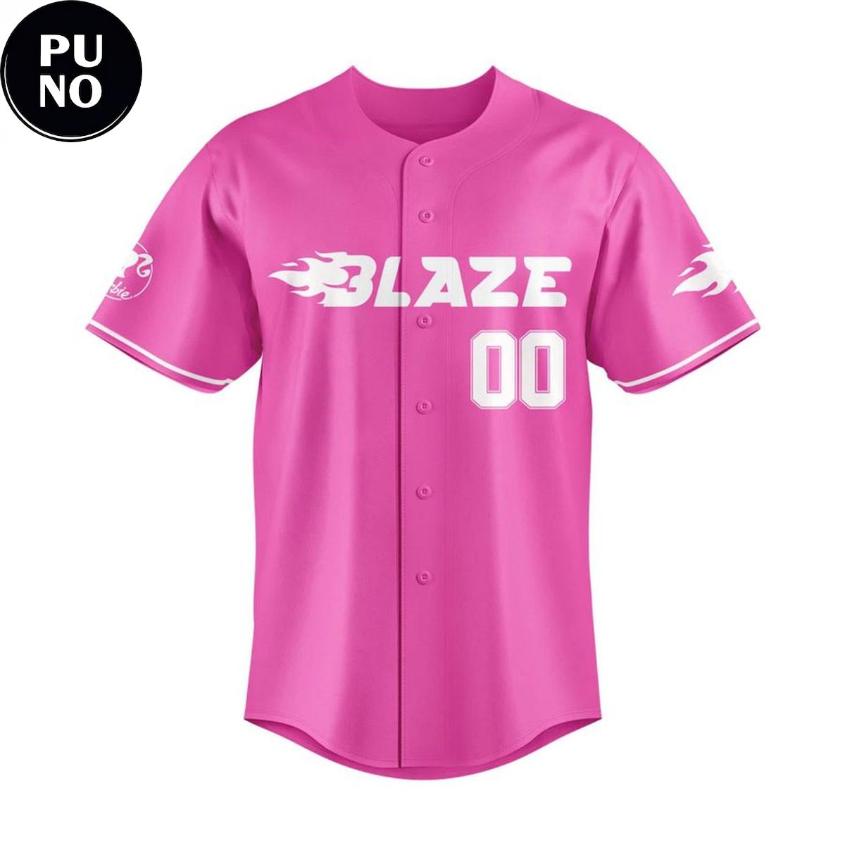 Carolina Blaze x Barbie Game Day 2026 Personalized Baseball Jersey