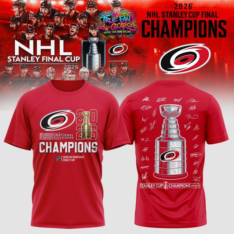 Carolina Hurricanes 2026 Stanley Cup Champions Limited Edition Tee Shirt