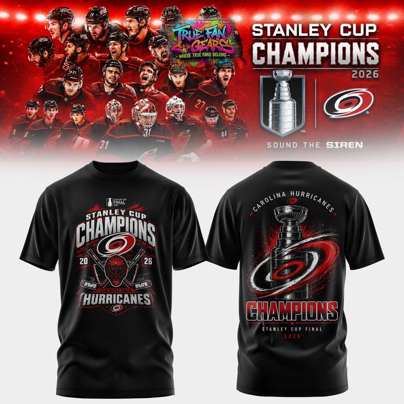 Carolina Hurricanes 2026 Stanley Cup Champions Limited Edition Tee Shirt