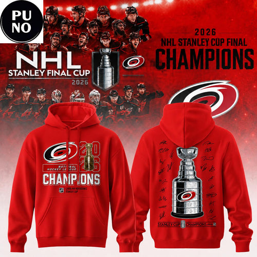 Carolina Hurricanes 2026 Stanley Cup Champions Signature Hoodie T-Shirt