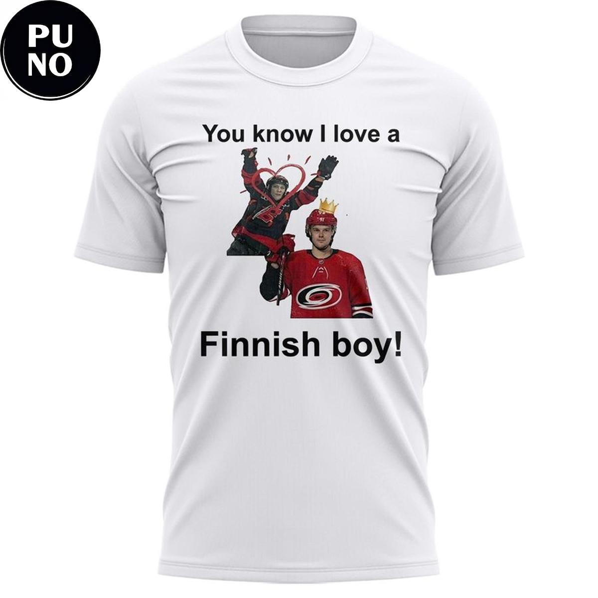 Carolina Hurricanes 2026 You Know I Love a Finnish Boy T-Shirt
