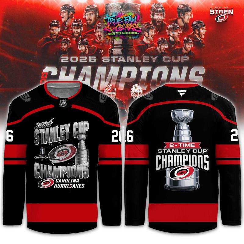 Carolina Hurricanes Champions 2026 Stanley Cup Hockey Jersey