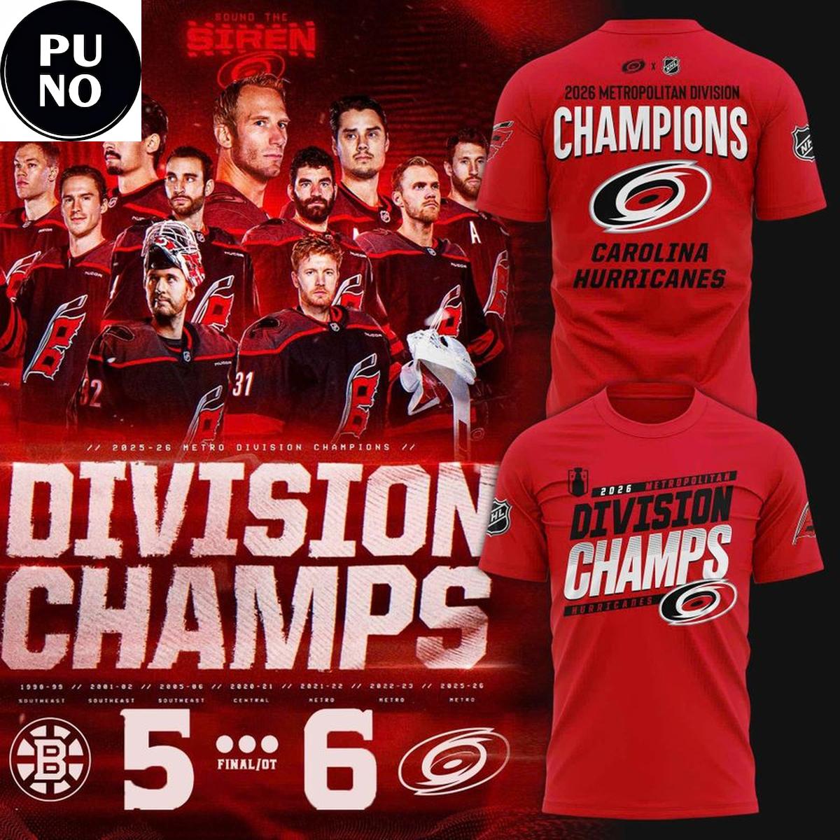 Carolina Hurricanes Metropolitan Division Champions 2026 Hoodie T-Shirt