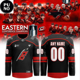 Carolina Hurricanes NHL Eastern Conference Champions 2026 Personalized Hockey Jersey