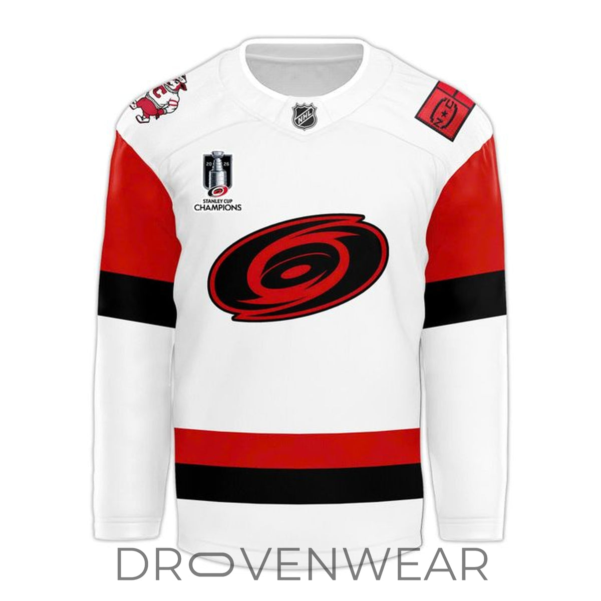 Carolina Hurricanes Raise The Cup 2026 Champions White Hockey Jersey