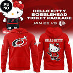 Carolina Hurricanes x Hello Kitty Bobblehead 2026 Hoodie